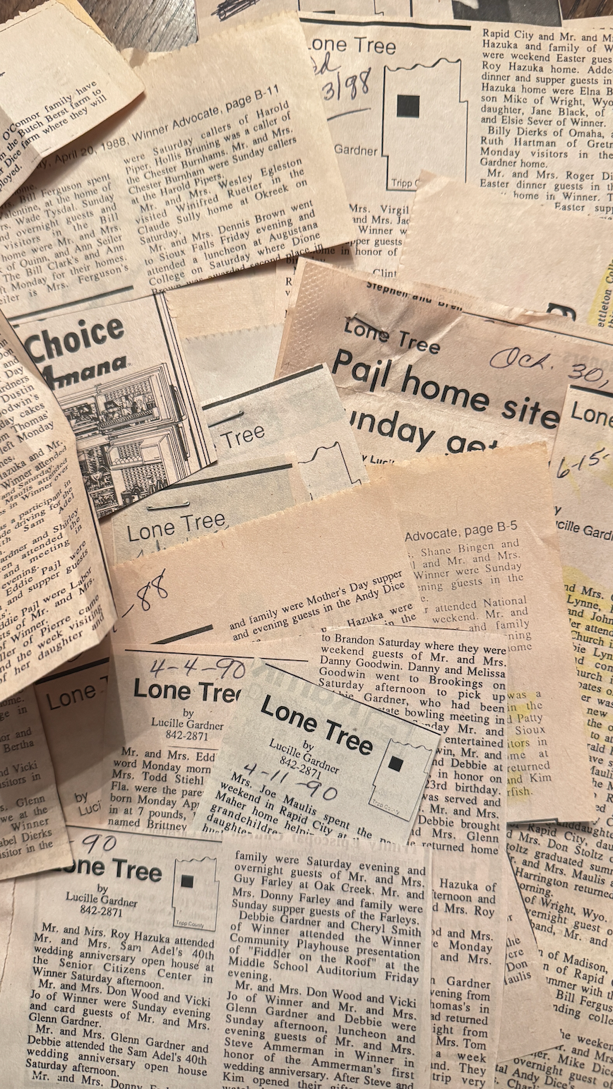 Vintage prairie newspaper clippings, The Lone Tree Tallow Co. blog