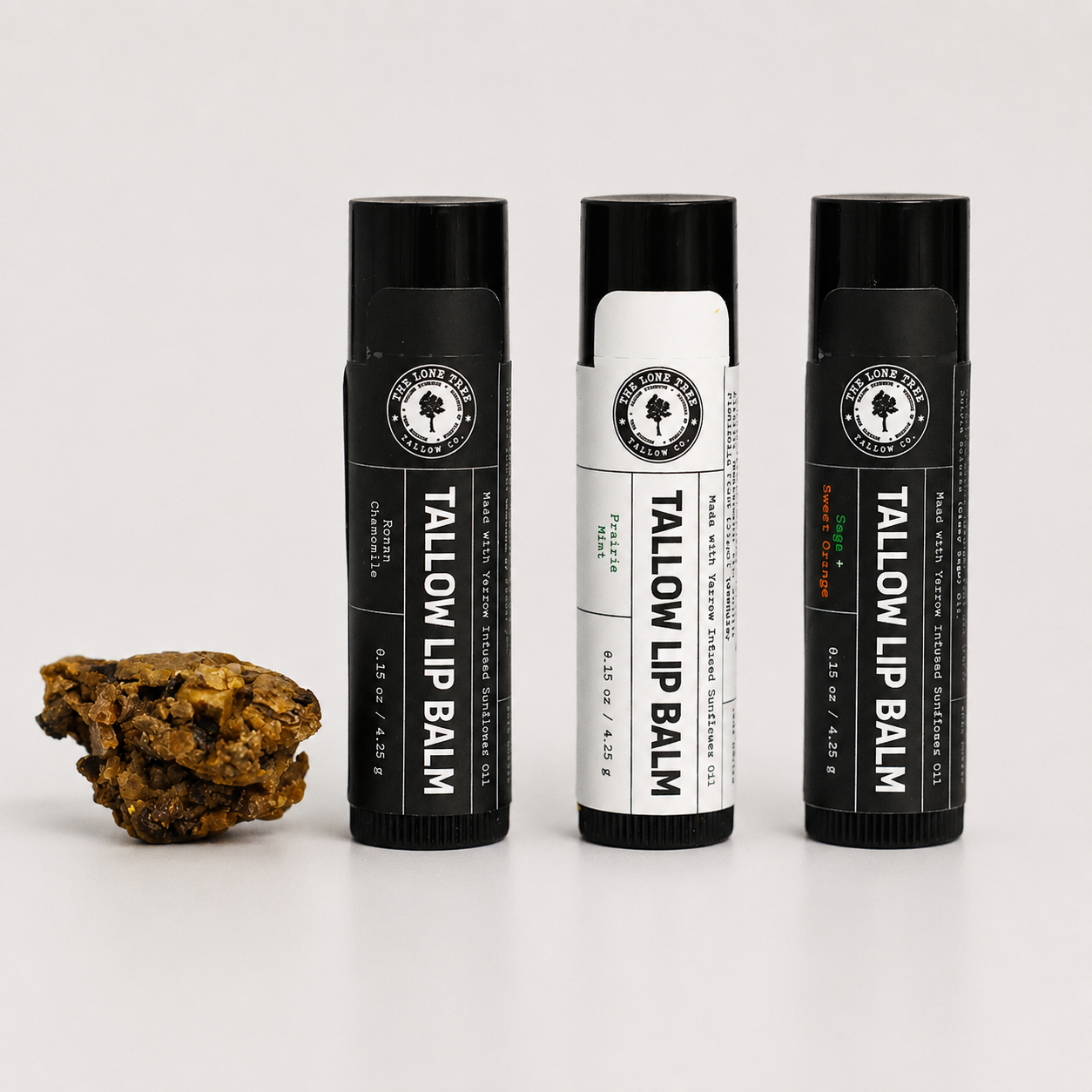 Build your own Wild Yarrow tallow lip balm set - choose any 3 or 5 flavors